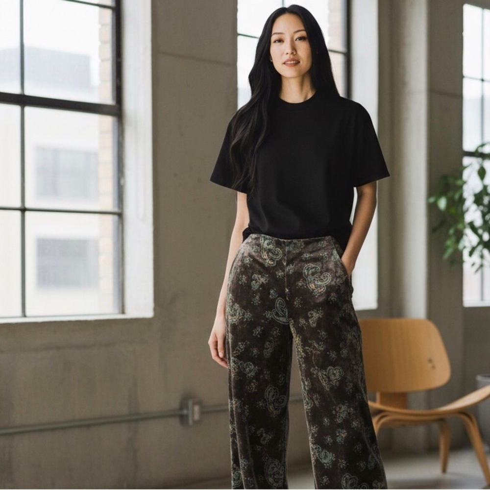 Ralph Lauren Velvet Paisley Pants
